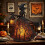 Λάμπα μάγισσας BiFandian για το Halloween – Φωτιστικό νυκτός από βιτρό για κομοδίνο, 6