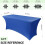 Κάλυμμα τραπεζιού από ελαστικό spandex 6ft (2 τεμ.), Royal Blue, 72x30x30", Κατάλληλο για 4