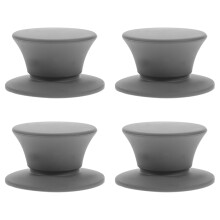 Ensemble de boutons universels en silicone pour couvercles de casseroles – Résistants à la chaleur, gris