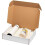 Caixas de papelão ondulado brancas de 13x10x3 polegadas (pacote com 20), com fecho de aba para livros, presentes e artesanato – ideais para 4