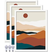White 14x18" Picture Frame Set of 3, High-Transparent for Photo Collage, Canvas, Poster – Wall/Tabletop, Horizontal/Vertical