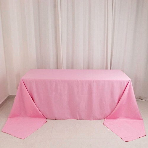 BalsaCircle 90" x 156" ορθογώνιο τραπεζομάντιλο από πολυεστέρα υψηλής ποιότητας, ροζ