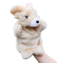Tierhandpuppe – Weicher Plüsch, waschbar, für Kinder und Erwachsene geeignet, 25 x 15 x 5 cm, mit PP-Baumwolle gefüllt, Einzelstück
