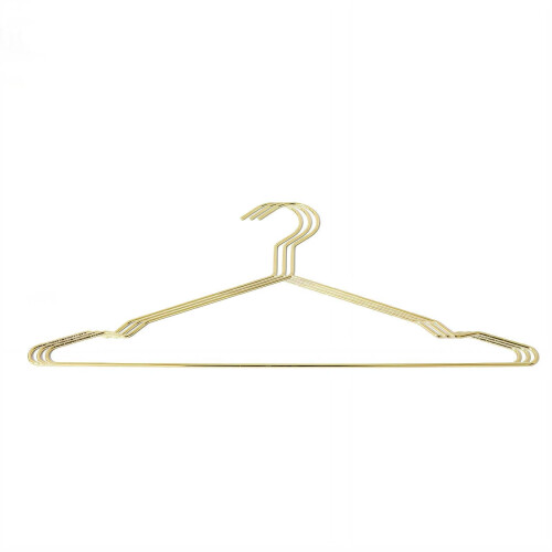 Conjunto de 3 cabides de arame para ternos, vestidos e casacos.