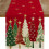 Christmas Tablecloth Rectangular 70x90 in Red Tree Design 1