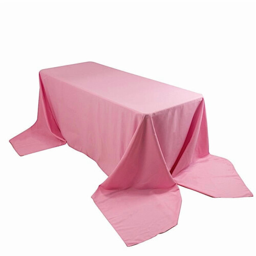 BalsaCircle 90" x 156" ορθογώνιο τραπεζομάντιλο από πολυεστέρα υψηλής ποιότητας, ροζ 1