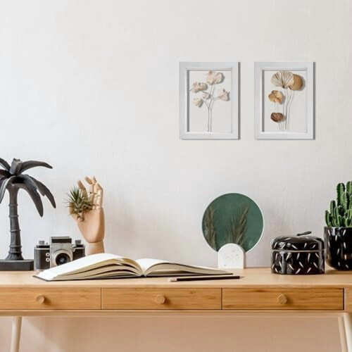 Πλωτή Κορνίζα 5x7, Διπλή Πλατφόρμα από Plexglass για 4x6, 3,5x5 Εικόνες, Επιτοίχια ή 1
