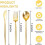 Christmas Plastic Cutlery Set Gold Silver 90 pcs 6
