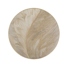Round Luxury Placemats Non-Slip Table Mats Heat Resistant Pressed Vinyl Place Mats for Dinner Table Decor Kitchen Accessories