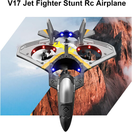 Αεροπλάνο Stealth Raptor - 2026RC Αεροπλάνο, Μαχητικό Τζετ 2.4ghz με Τηλεχειριστήριο και 1