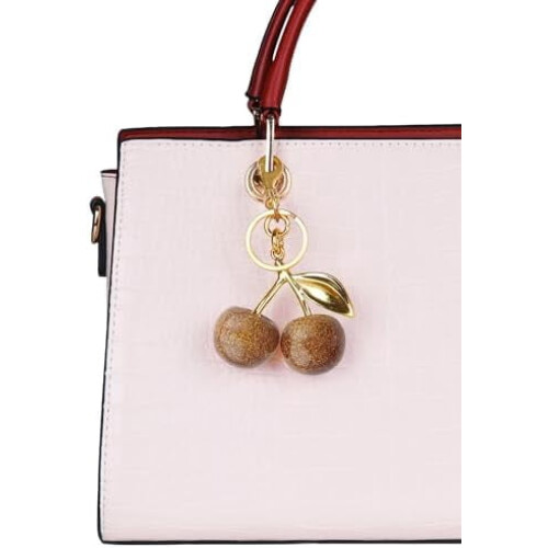 Γούρι για τσάντα Cherry, χαριτωμένα αξεσουάρ κερασιού, αστραφτερά γούρια για 1