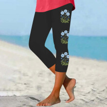 Leggings mit Print für Damen, Yoga-Freizeithosen und kurze Hosen