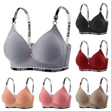 Push-up-BH, BH für Damen ohne Bügel, Plus-Size-BH mit Blumenmuster, kabellos, mit Rückenverschluss, dünn und atmungsaktiv für angenehmen