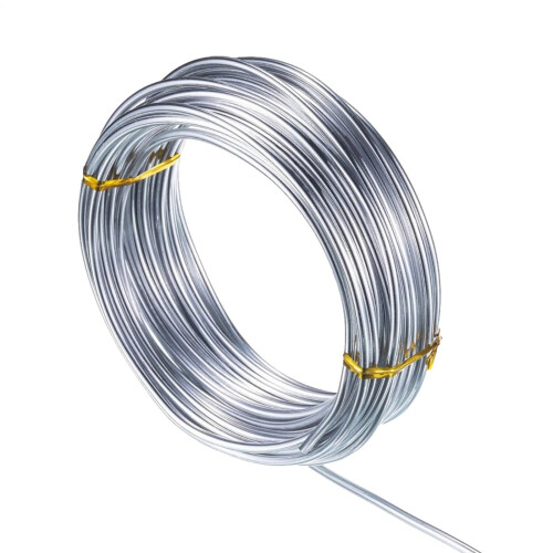 Blød aluminiumstråd sølv 5m x 1,2mm