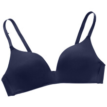 3/4-Cup-Einlagen, bügelloser, verstellbarer Schulterträger, nahtloser Push-up-BH für Damen, dünne Unterwäsche (Blau, 34A)