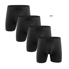Sous-vêtements pour hommes (lot de 4) - Grande taille - Slip extra long sport couleur unie