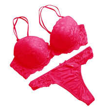 Damen-Dessous-Set Valentinstag 2025, modische, sexy Spitzenunterwäsche, Pyjama, bestickt, mit Stahlringen, rotes Dessous-Set