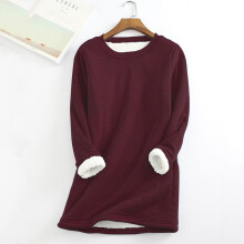 Rote, fließende Langarmblusen für Damen aus Polyester – ideal für den Winter