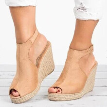 Sandals Dingeacha Itsun do Mhná Faisin do Mhná Sandals Samhraidh Soladacha Compordacha do Mhná Sáil Fána Bróga Trá Ócáideacha Khaki Méid