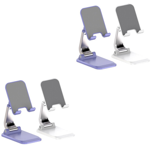 4 pcs Cell Phone Stand Adjustable Height Phone Stand Foldable Cell Phone Holder