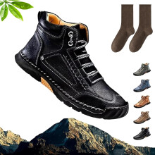 Cryonessa Leather Boots – Waterproof, Arch Support, Spacious Toe Box, Comfortable Handmade Men's Outdoor Boots