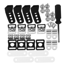 49-Pcs Football Helmet Repair Kit w/ Visor Clips, Stainless Steel Clamps, Nuts, Rubber Gaskets, Screwdriver, Chin Strap Adapter – Assorted Colors