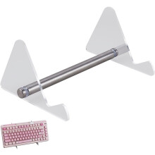 Acrylic 1-Tier Portable Keyboard Display Stand – Transparent, Removable, Compatible with Standard Keyboards