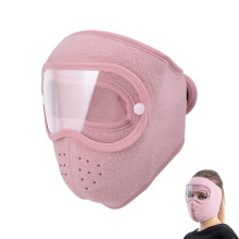 Winterse warme fleece winddichte high-definition skibril, fleece thermisch masker met afneembare skibril, voor mannen en vrouwen