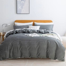 Housse de couette 100% coton avec fermeture éclair et attaches aux coins