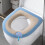 Plüsch-Toilettensitzbezug aus Lammfell mit Griff – Zweifarbig 1