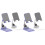 4 pcs Cell Phone Stand Adjustable Height Phone Stand Foldable Cell Phone Holder 3