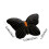 Sommerfuglepude 33x25 cm sort polyester 3