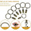 44-pakning rustfrie matte bronse gardinringer med klips, 2,5 cm ID, rustfritt stål, kompatible med strammestenger 2