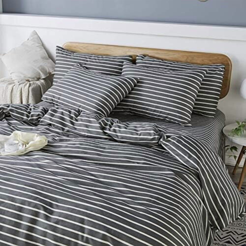 Housse de couette 100% coton avec fermeture éclair et attaches aux coins 1