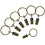 44-pakning rustfrie matte bronse gardinringer med klips, 2,5 cm ID, rustfritt stål, kompatible med strammestenger 5