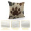 Housse de coussin courte en peluche, format king size – Os et pattes de chien 4
