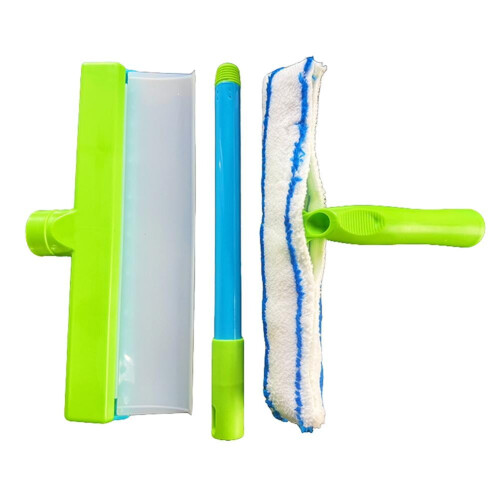 Kit de raclette à vitres en silicone avec grattoir et éponge