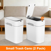 Poubelle automatique avec couvercle, petite poubelle intelligente sans contact de 8,3 litres (2,2 gallons) pour salle de bain, salon, bureau,