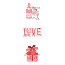 Cartello per la porta di San Valentino, romantico appendiabiti a forma di cuore, decorazione rustica a forma di cuore per la porta d'ingresso di casa.