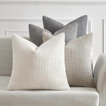 Housses de coussin en velours côtelé 56 x 56 cm (lot de 4)