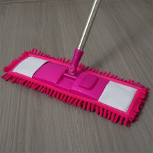 Chenille Mop for Home Use - One-Swipe Clean Stainless Steel 360  Rotating Telescopic Flat Mop