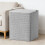 Kleideraufbewahrungsbox mit Deckel, Grau, 220 l 5