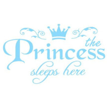 Princess Sleep Here Wall Decals, Removable DIY Flower Quote Stickers for Kids' Bedroom, Nursery & Living Room – 1/2/3PCS