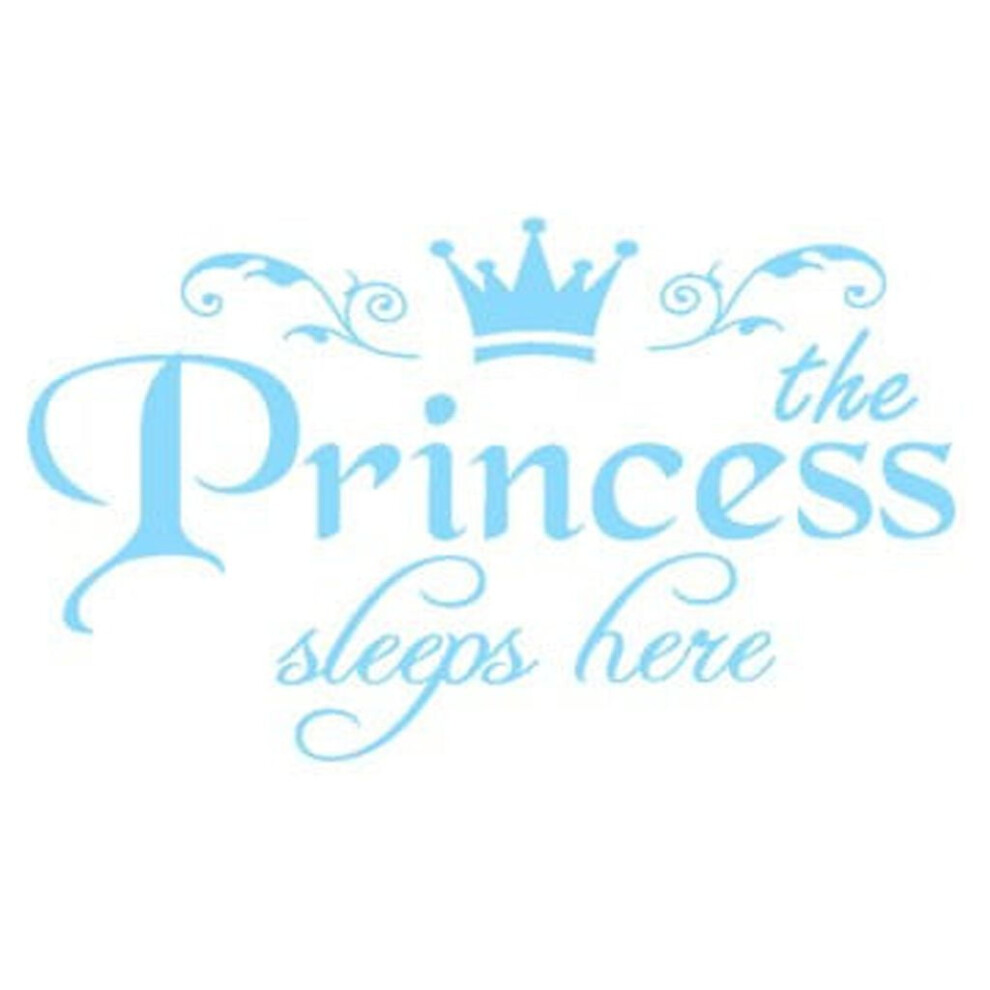 Princess Sleep Here Wall Decals, Removable DIY Flower Quote Stickers for Kids' Bedroom, Nursery & Living Room – 1/2/3PCS