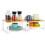 Kitchen Cabinet and Counter Shelf Organizer, Stackable & Expandable, White and Natural 6