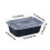 Disposable Plastic Food Containers with Lids – Microwave & Freezer Safe, Leak-Proof Rectangular Bento Boxes for Kitchen/Restaurant 3