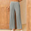 Calça comprida feminina de pijama com pernas retas. 1