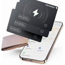 Ultra-Thin Air Tag Wallet Tracker, IP68 Waterproof, Bluetooth, Works with Apple Find My, Wireless Charging, iOS Only, MFi Certified – 3pcs