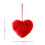 Red Furry Heart Hanging Ornaments 8 Pack 5