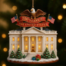 Patriotischer Weihnachtsschmuck zum 250. Jahrestag der USA, 20 x 20 cm
